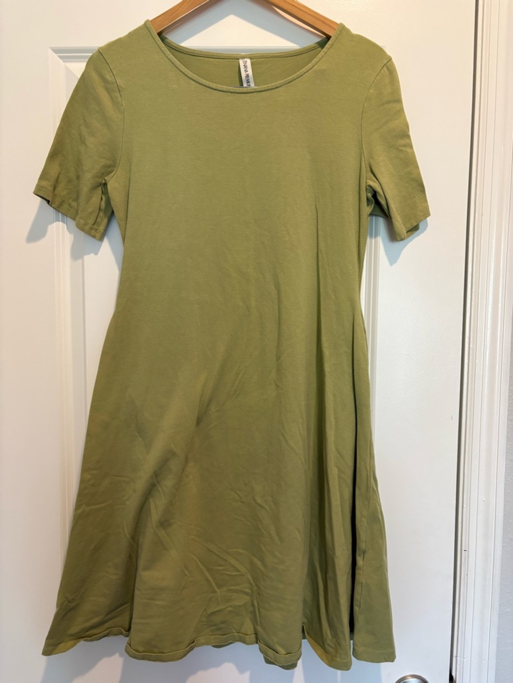Zenana Outfitters Olive Green Short Sleeve A-Line Dress